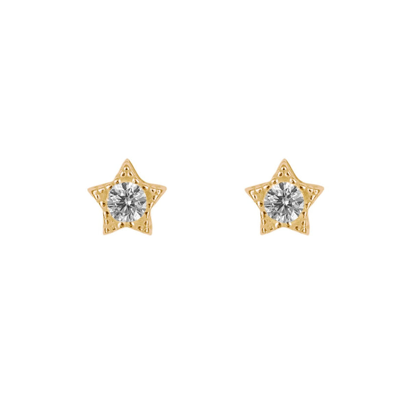 Beginnings Star Stud Earrings with Cubic Zirconia