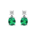 Diamonfire Oval Drop Earrings
