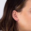 Beginnings LOVE Stud Oorbellen met Pavé Zirkonia