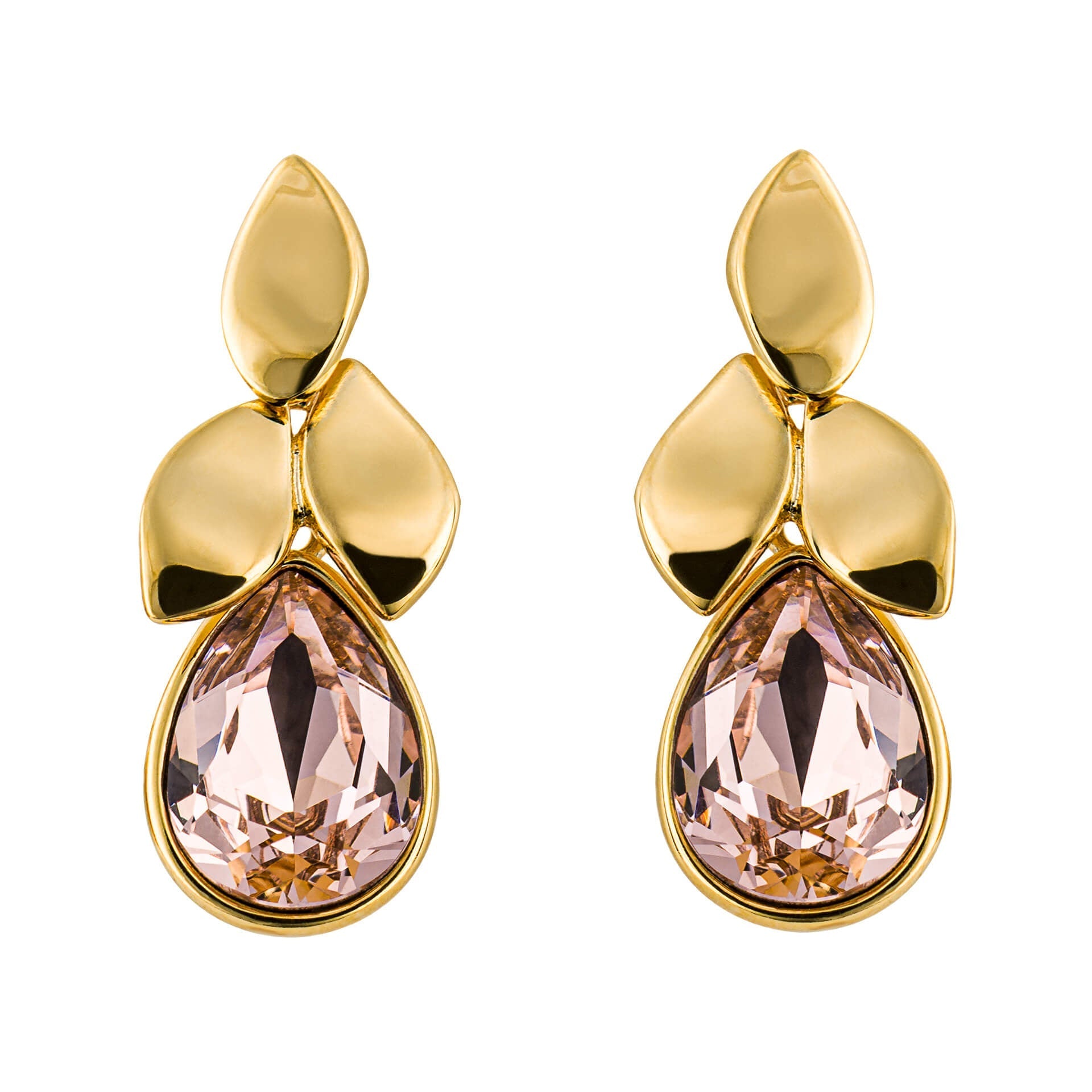 Beginnings Petal Drop Stud Earrings with Crystal