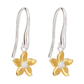 Beginnings Jasmine Flower Drop Earrings with Yellow Gold Plating