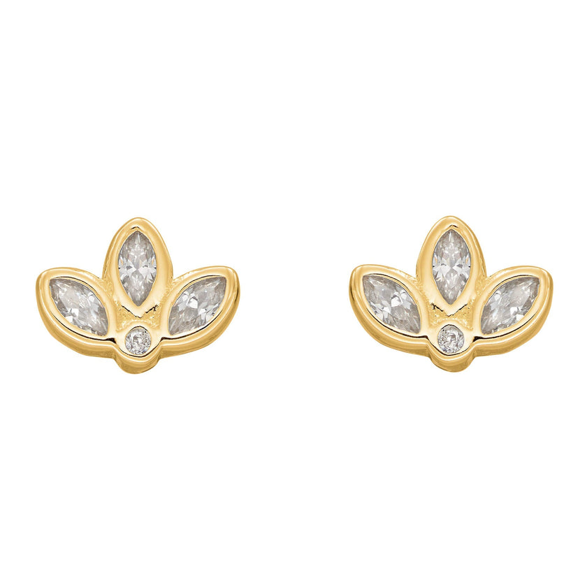 Beginnings Lotus Flower Stud Earrings