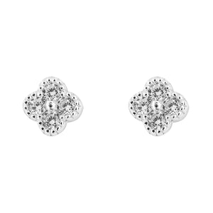 Beginnings Flower Stud Earrings with Cubic Zirconia