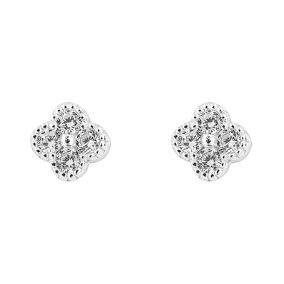 Beginnings Flower Stud Earrings with Cubic Zirconia