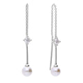 Diamonfire Pull Through Chain Drop Earrings