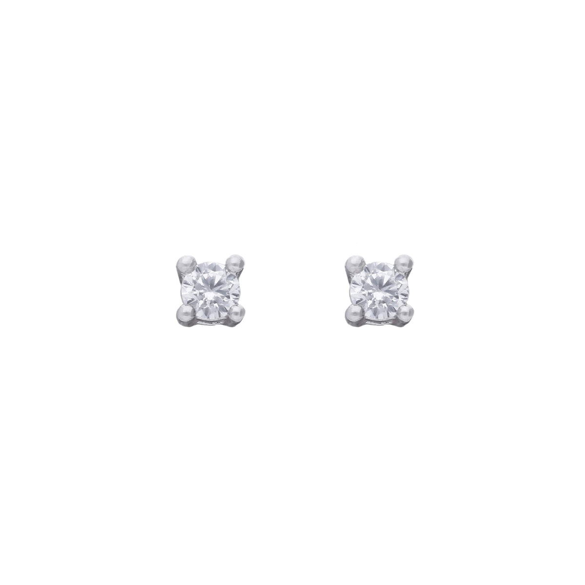 Diamonfire Four Claw Solitaire Stud Earrings
