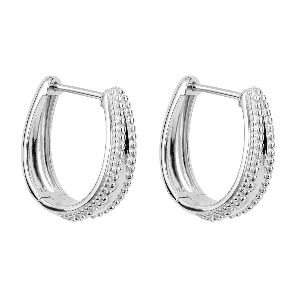 Beginnings Milgrain Edge Chunky Hoop Earrings