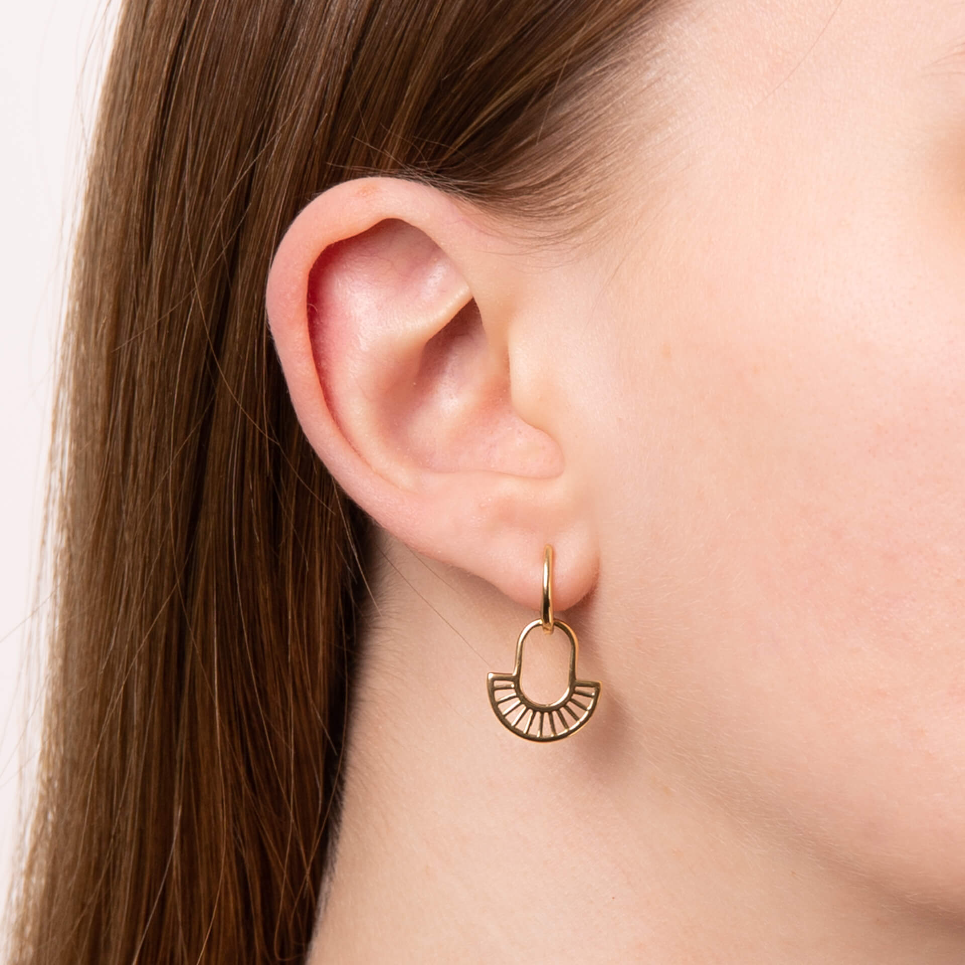 Beginnings Geometric Fan Drop Earrings