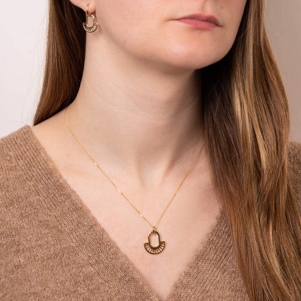 Beginnings Geometric Fan Drop Earrings