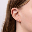 Beginnings Beaded Hoop Earrings with Cubic Zirconia