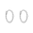 Beginnings Beaded Hoop Earrings with Cubic Zirconia