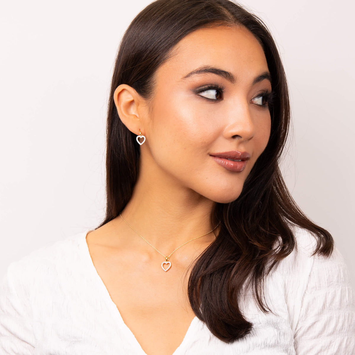Diamonfire Pave Set Heart Pendant