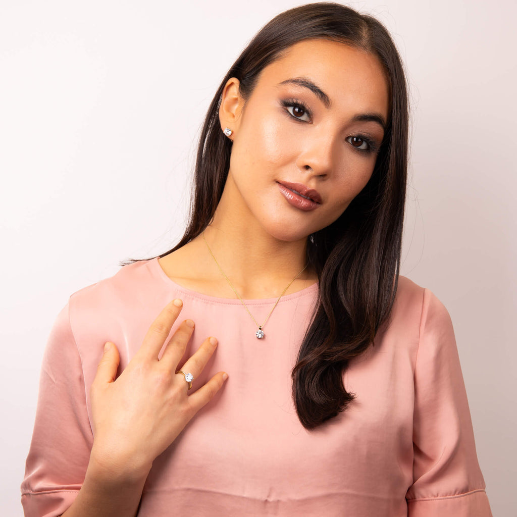 Diamonfire Four Claw Carat Pendant