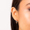 Diamonfire Zirconia 3/4 Hoop Earrings