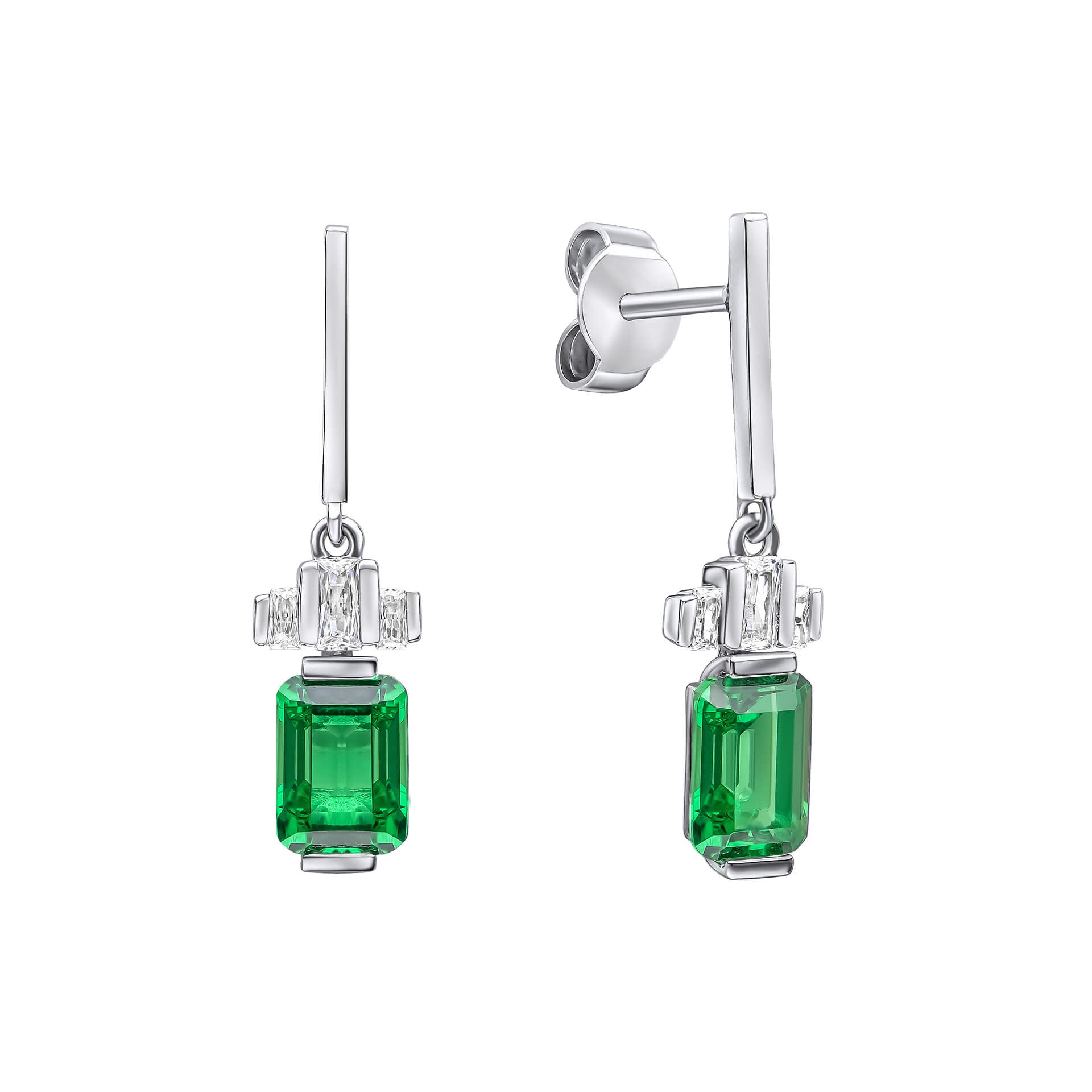 Diamonfire Ohrhänger mit Zirkonia im Emerald Cut