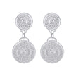 Beginnings Channel Set Circular Drop Earrings