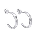 Beginnings Twist 3/4 Hoop Earrings with Cubic Zirconia