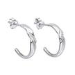 Beginnings Twist 3/4 Hoop Earrings with Cubic Zirconia