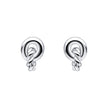 Beginnings Plain and Rope Linked Circles Stud Earrings