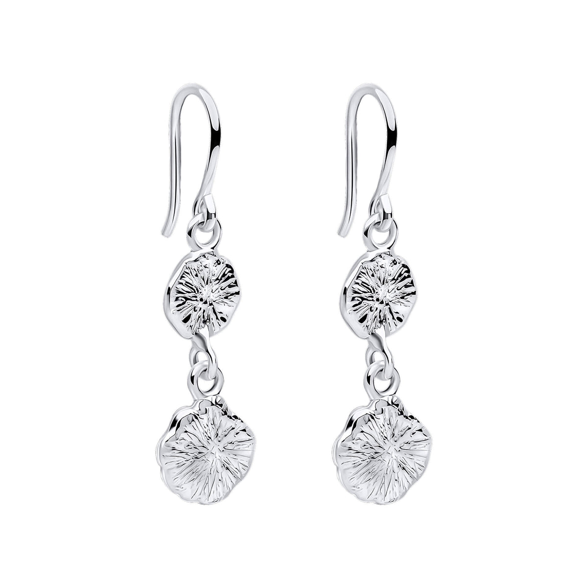 Beginnings Spray Textured Discs Drop Earrings