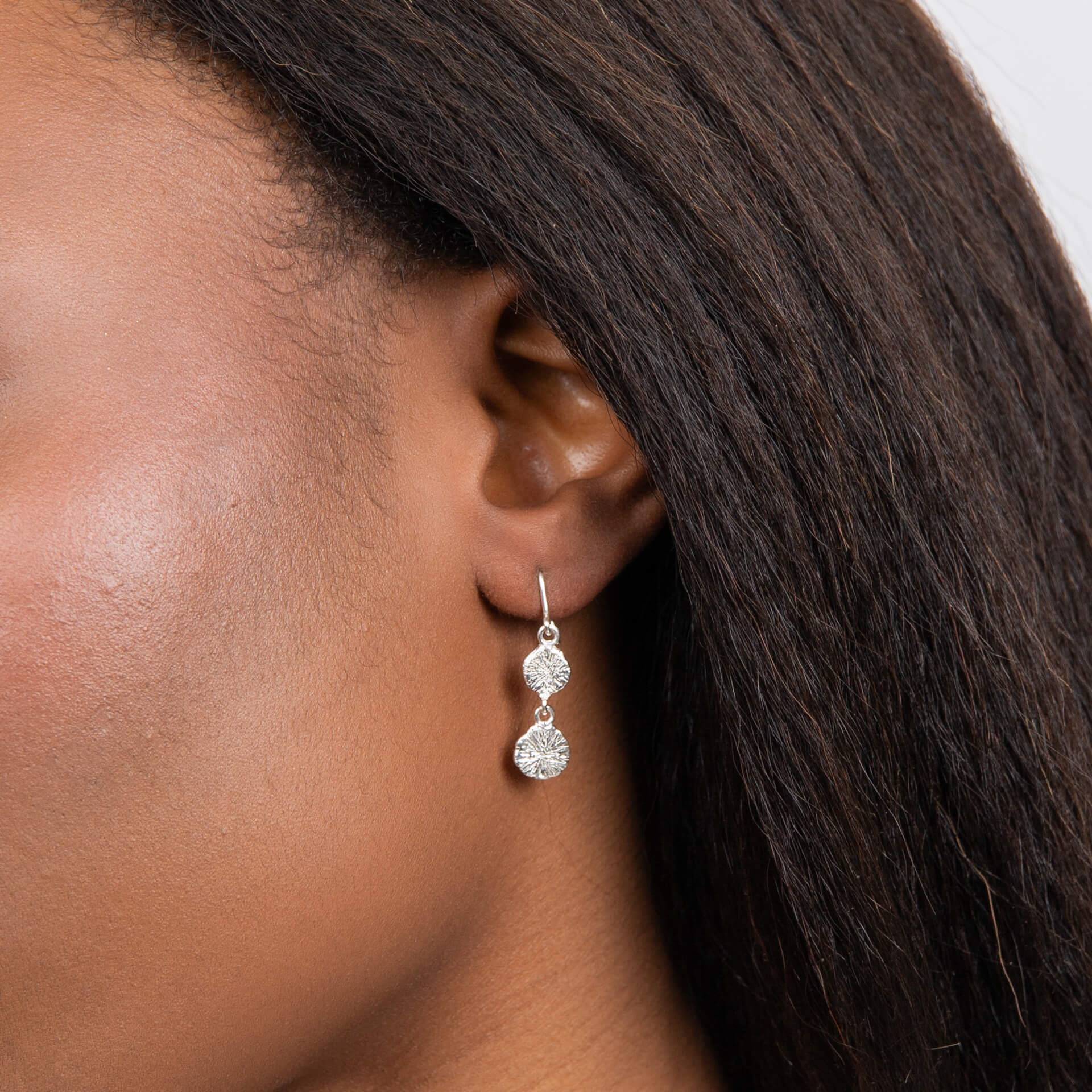 Beginnings Spray Textured Discs Drop Earrings