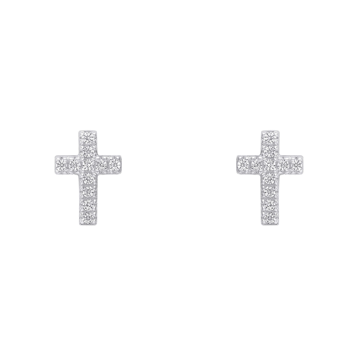 Beginnings Small Cross Studs Earrings