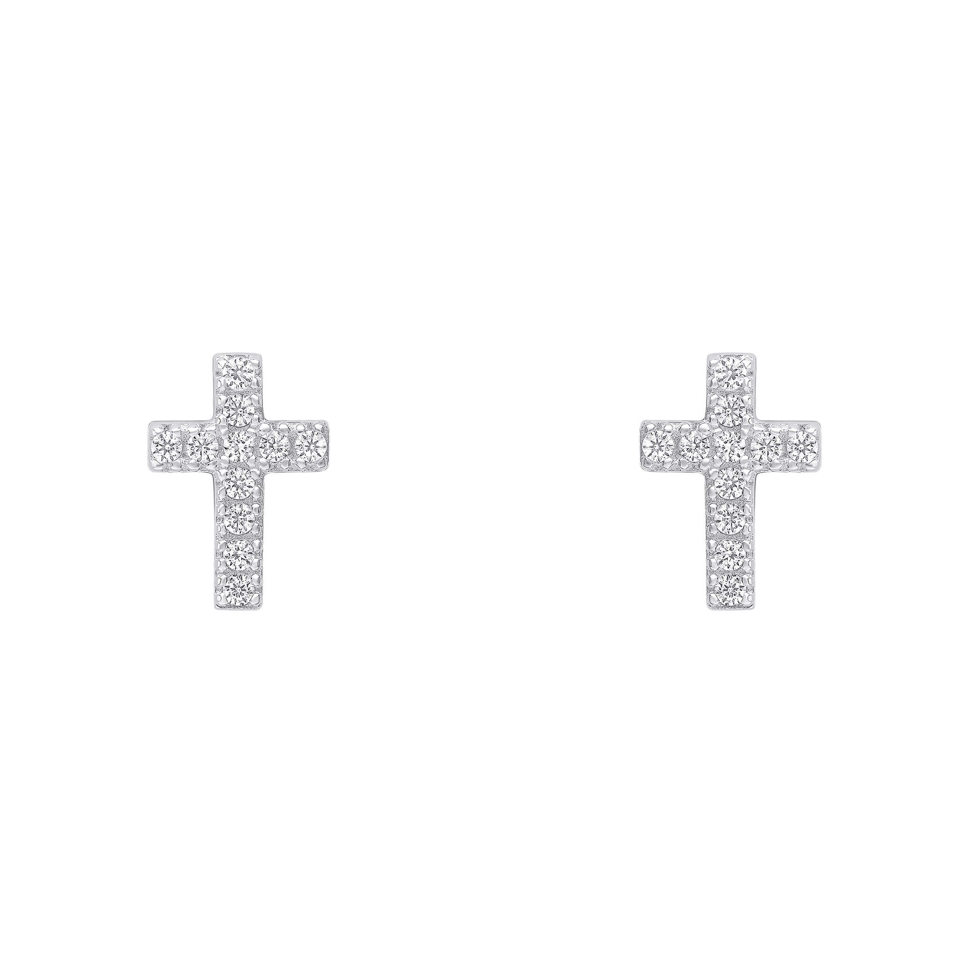 Beginnings Small Cross Studs Earrings