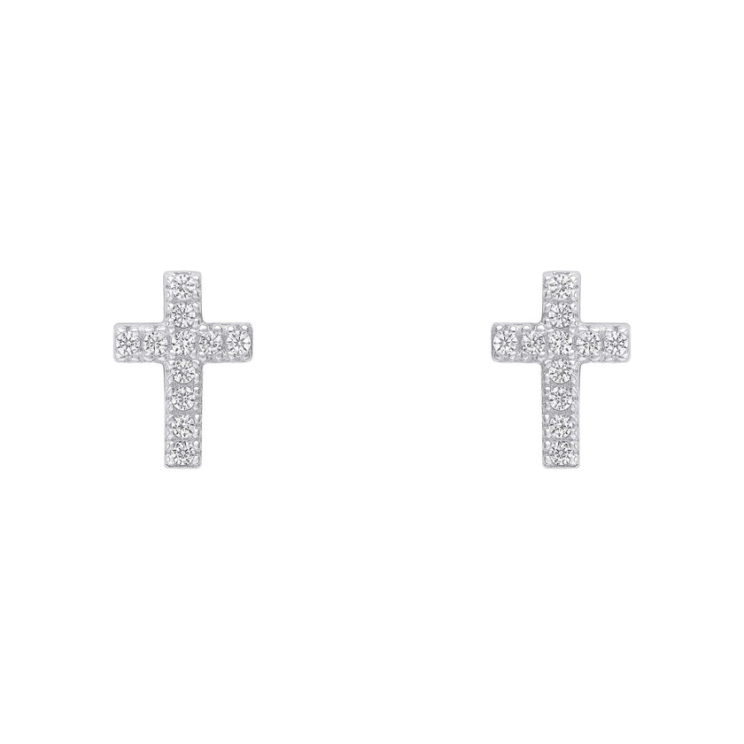 Beginnings Small Cross Studs Earrings