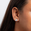 Beginnings Organic Wave Teardrop Stud Earrings