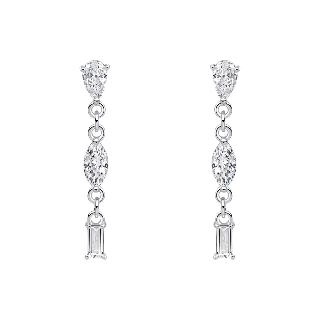 Beginnings Mixed Shapes Long Drop Earrings