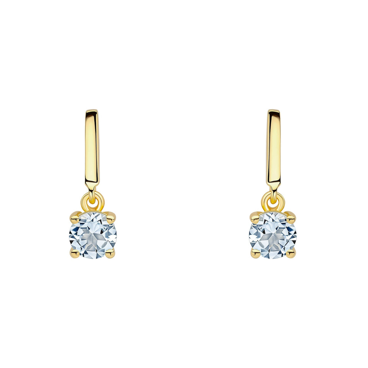 Beginnings Round Semi Precious Drop Stud Earrings