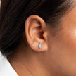 Beginnings Elongated Hexagon Stud Earrings