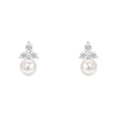 Beginnings Shell Pearl Stud Earrings with Cubic Zirconia