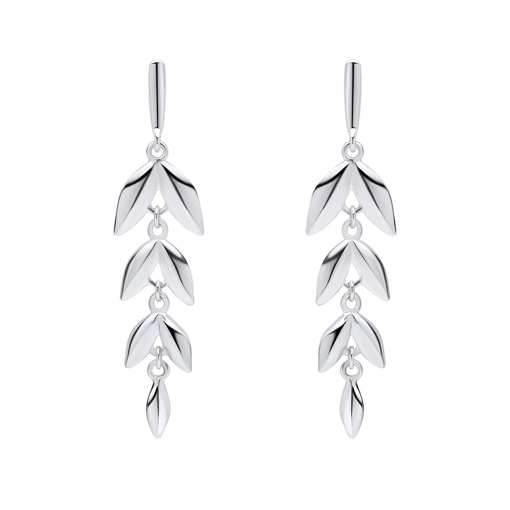 Beginnings Long Leaf Drop Earrings