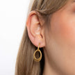 Beginnings Open Teardrop Earrings with Millegrain Edge