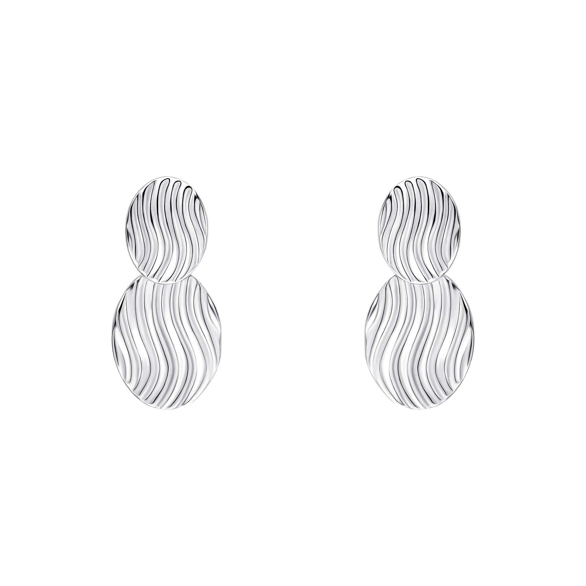 Beginnings Wave Texture Drop Earrings