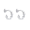 Beginnings Heart Sequence Half Hoop Earrings
