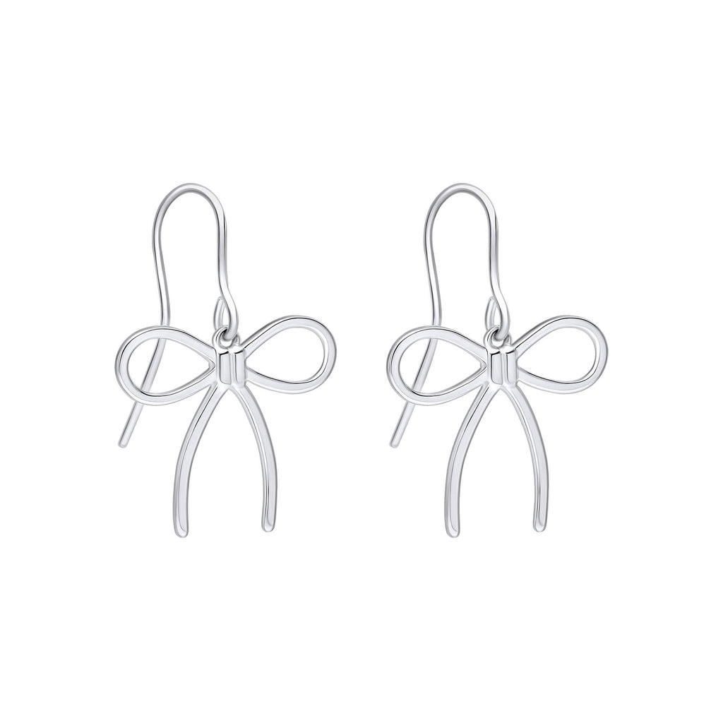 Beginnings Thin Bow Hook Earrings