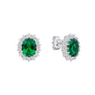 Diamonfire Ohrstecker, oval, mit Krappenfassung