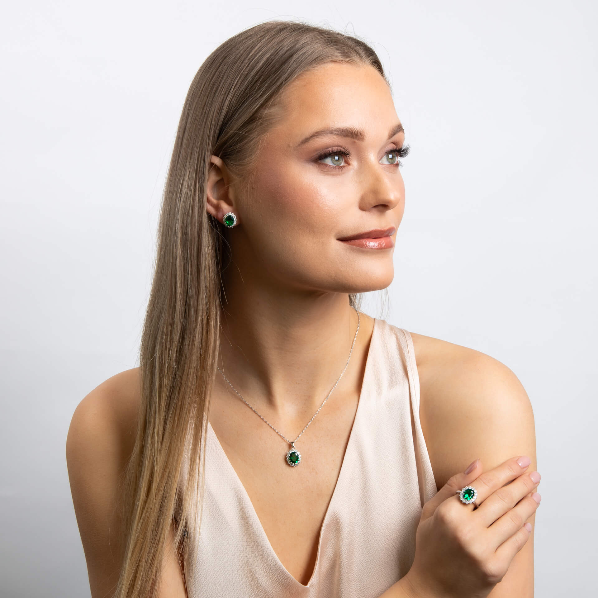 Diamonfire Oval Pendant with Surround