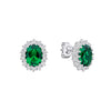 Diamonfire Ohrstecker, oval, mit Krappenfassung