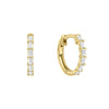 Diamonfire Baguette Zirconia Hoop Earrings