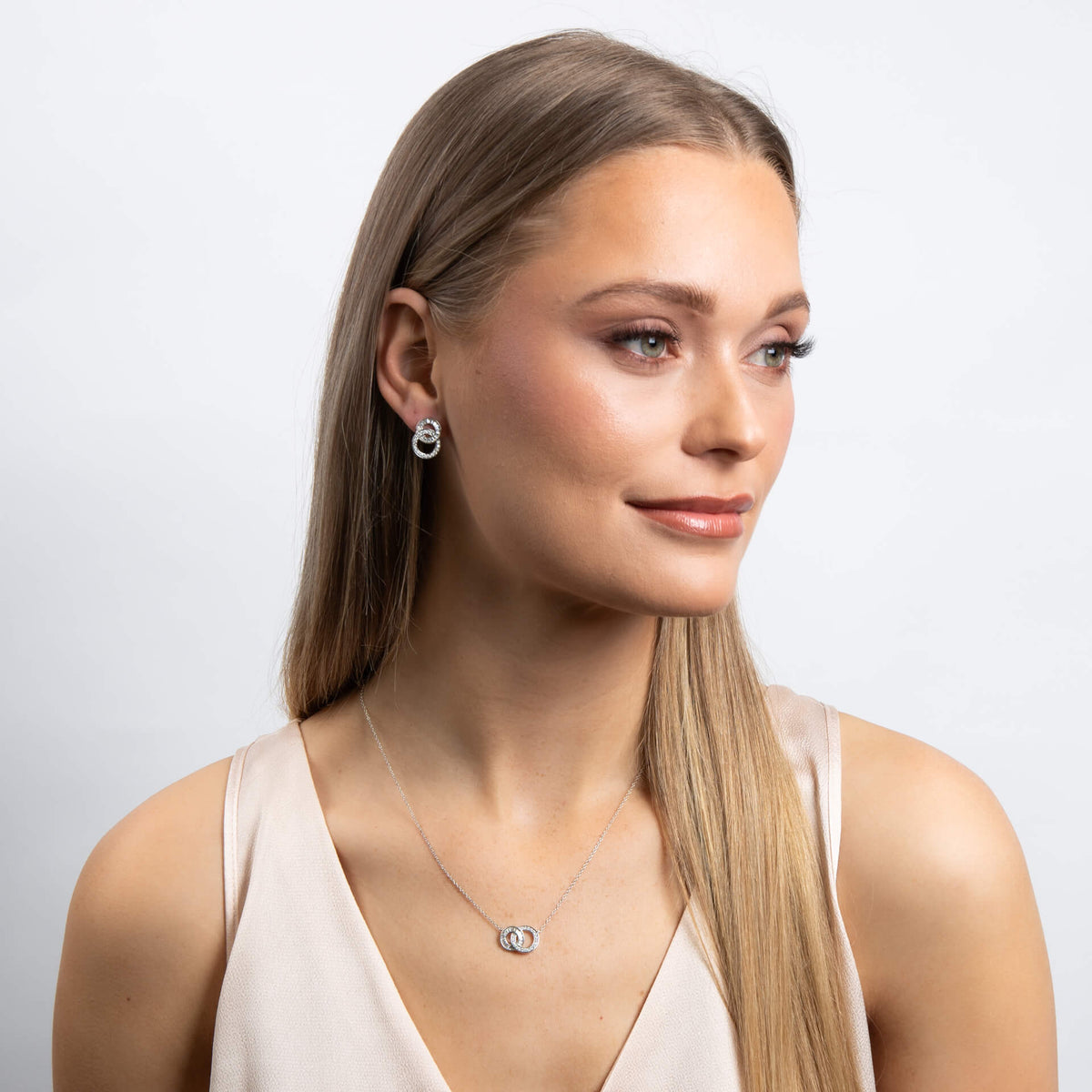 Diamonfire Schakelcirkel Oorknopjes