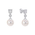 Diamonfire Zirconia and Shell Pearl Drop Earrings