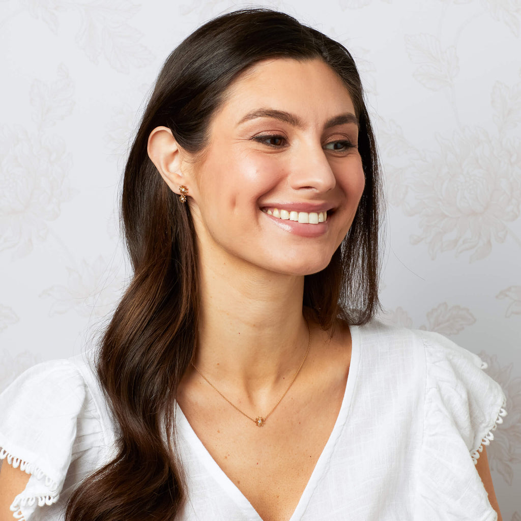 Laura Ashley Silver Thorncliff Daisy Necklace