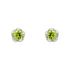 Laura Ashley Silver Petal Set Semi-Precious Stud Earrings