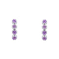 Laura Ashley Silver Alford Meadow Light Amethyst Earrings
