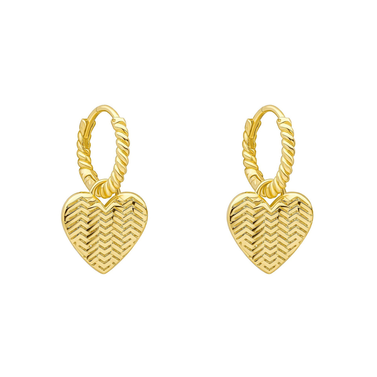 Laura Ashley Silver Picnic Basket Weave Heart Hoop Earrings