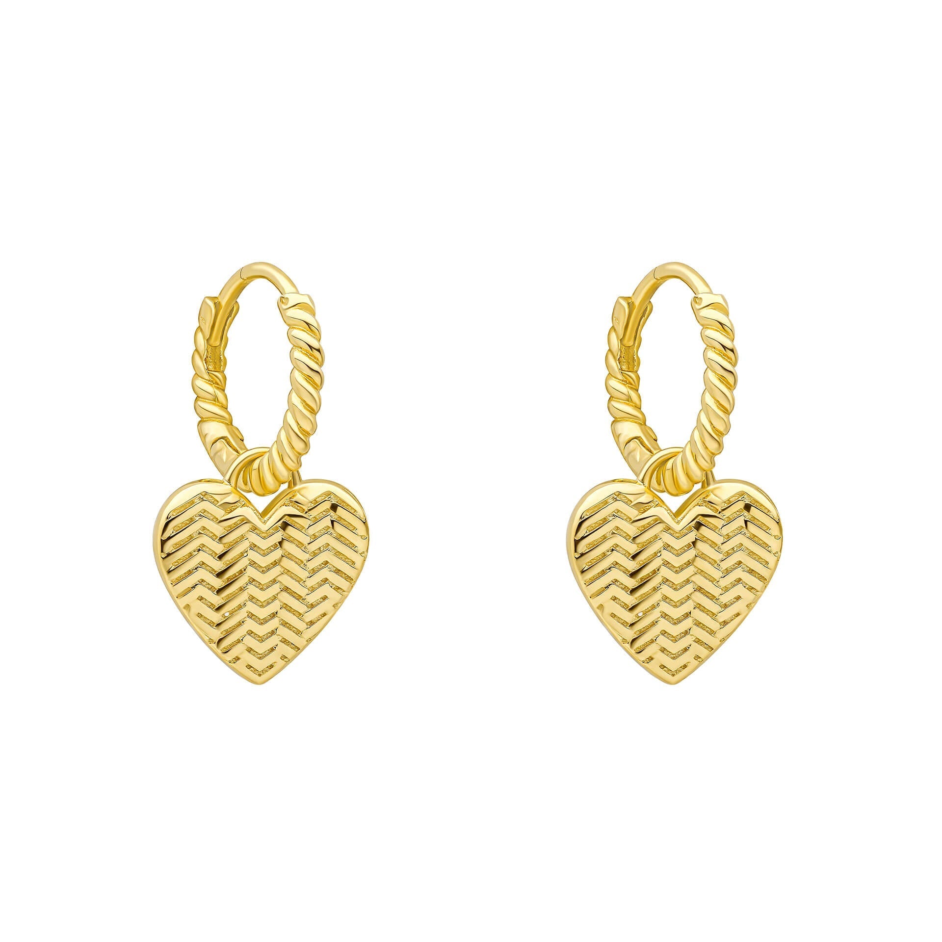 Laura Ashley Silver Picnic Basket Weave Heart Hoop Earrings