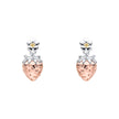 Laura Ashley Silver Strawberry Field Stud Earrings
